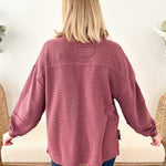 Exposed Seam Long Sleeve Top - The Nines