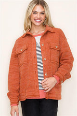 Spice Things Up Ribbed Button Down Shackets - 4 Colors!