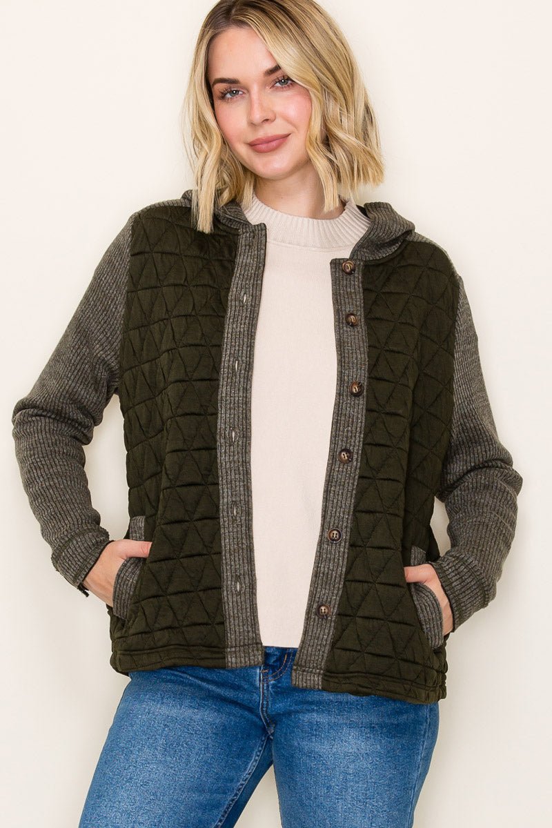Quilted & Ribbed Shacket - 2 colors! - The Nines