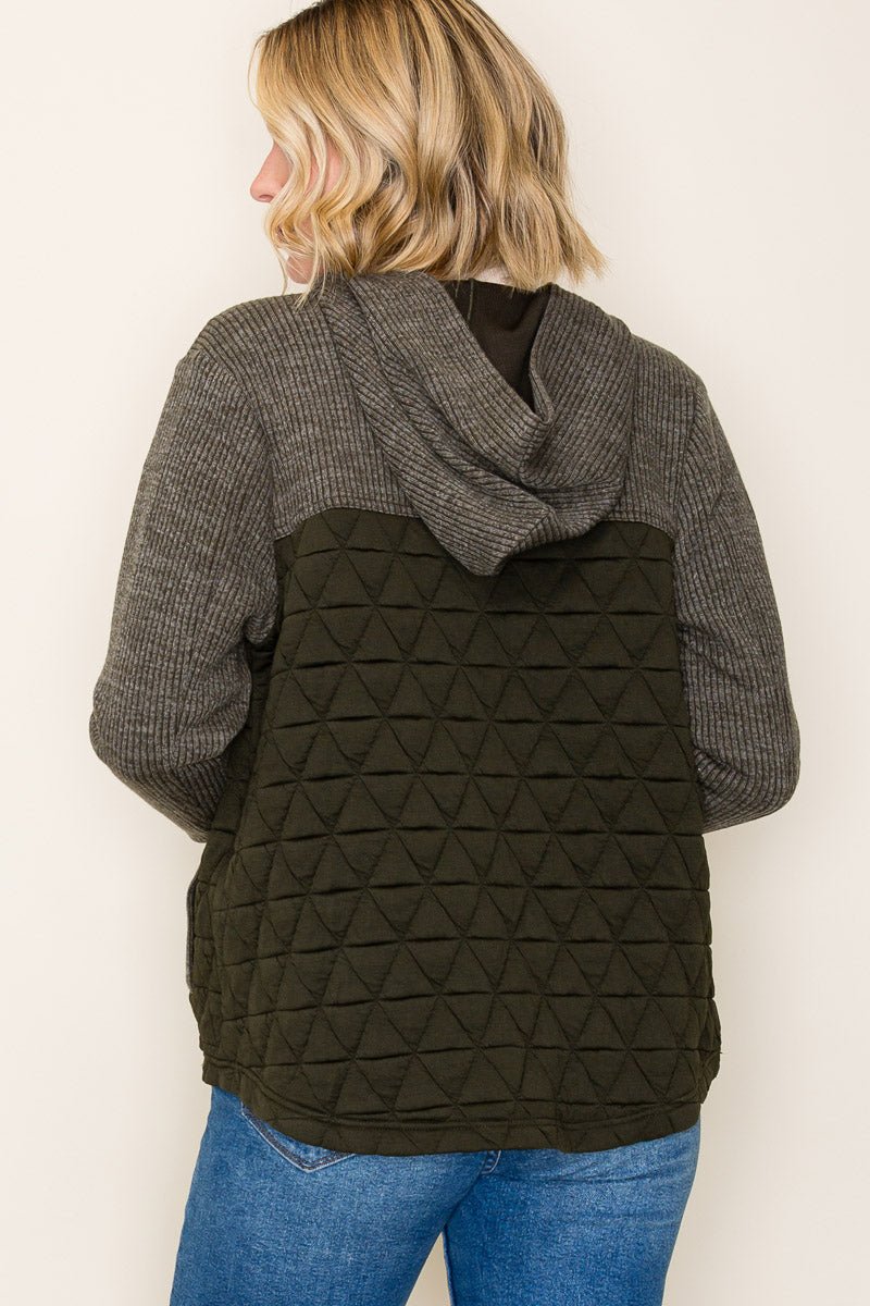 Quilted & Ribbed Shacket - 2 colors! - The Nines