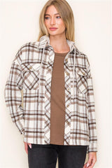 Next Chapter Plaid Hooded Shackets - 2 Colors!