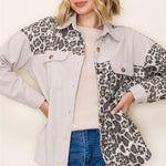 Oatmeal & Animal Corduroy Shacket - The Nines