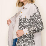 Oatmeal & Animal Corduroy Shacket - The Nines