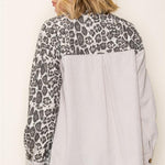 Oatmeal & Animal Corduroy Shacket - The Nines