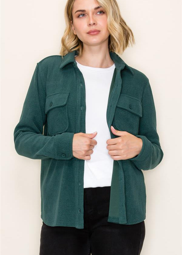 Soft Corduroy Shacket - 2 Colors! - The Nines