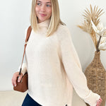Textured Loose Turtleneck Sweater - 2 colors! - The Nines