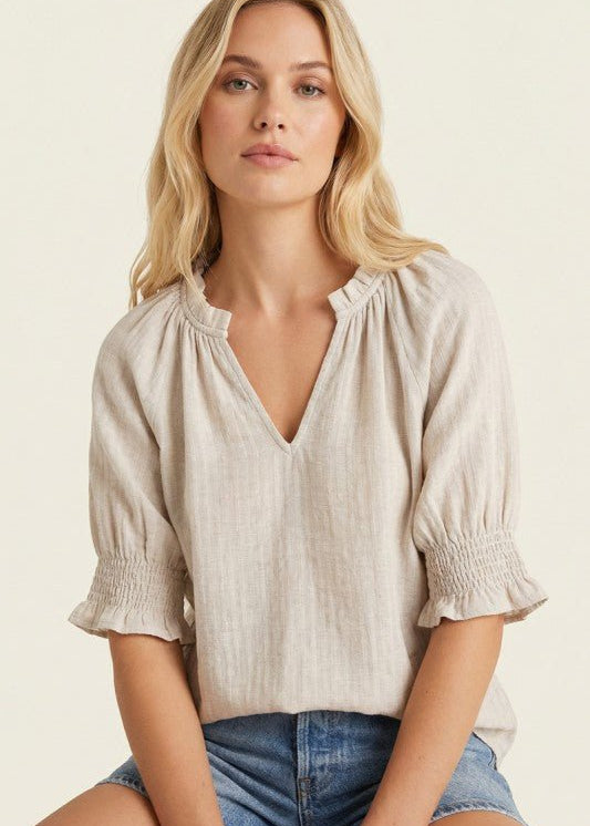 Ready For Sunshine Smocked Sleeve Tops - 2 Colors! - The Nines