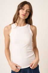 Riley White Ribbed Tank