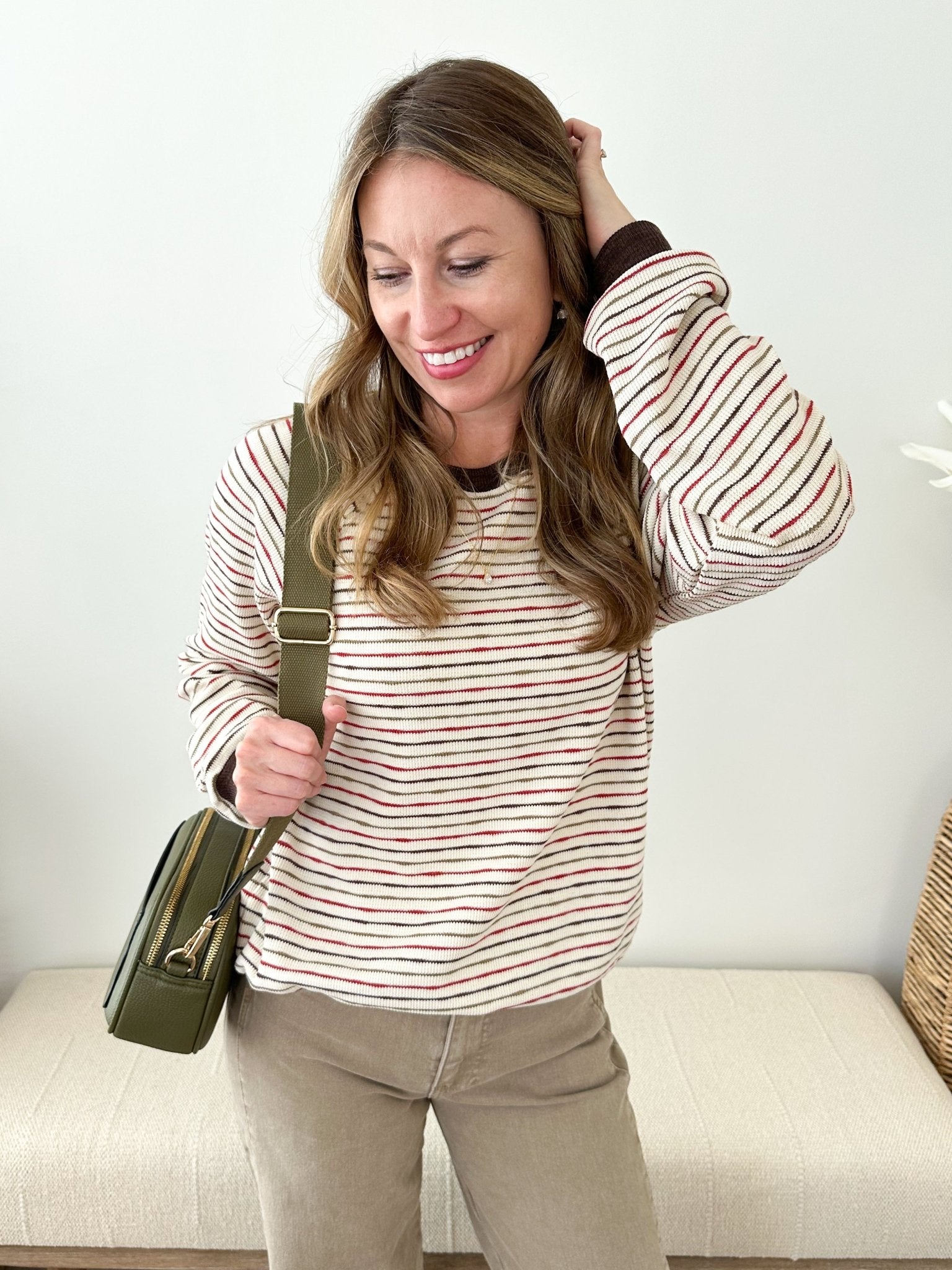 Striped Crew Sweater - The Nines