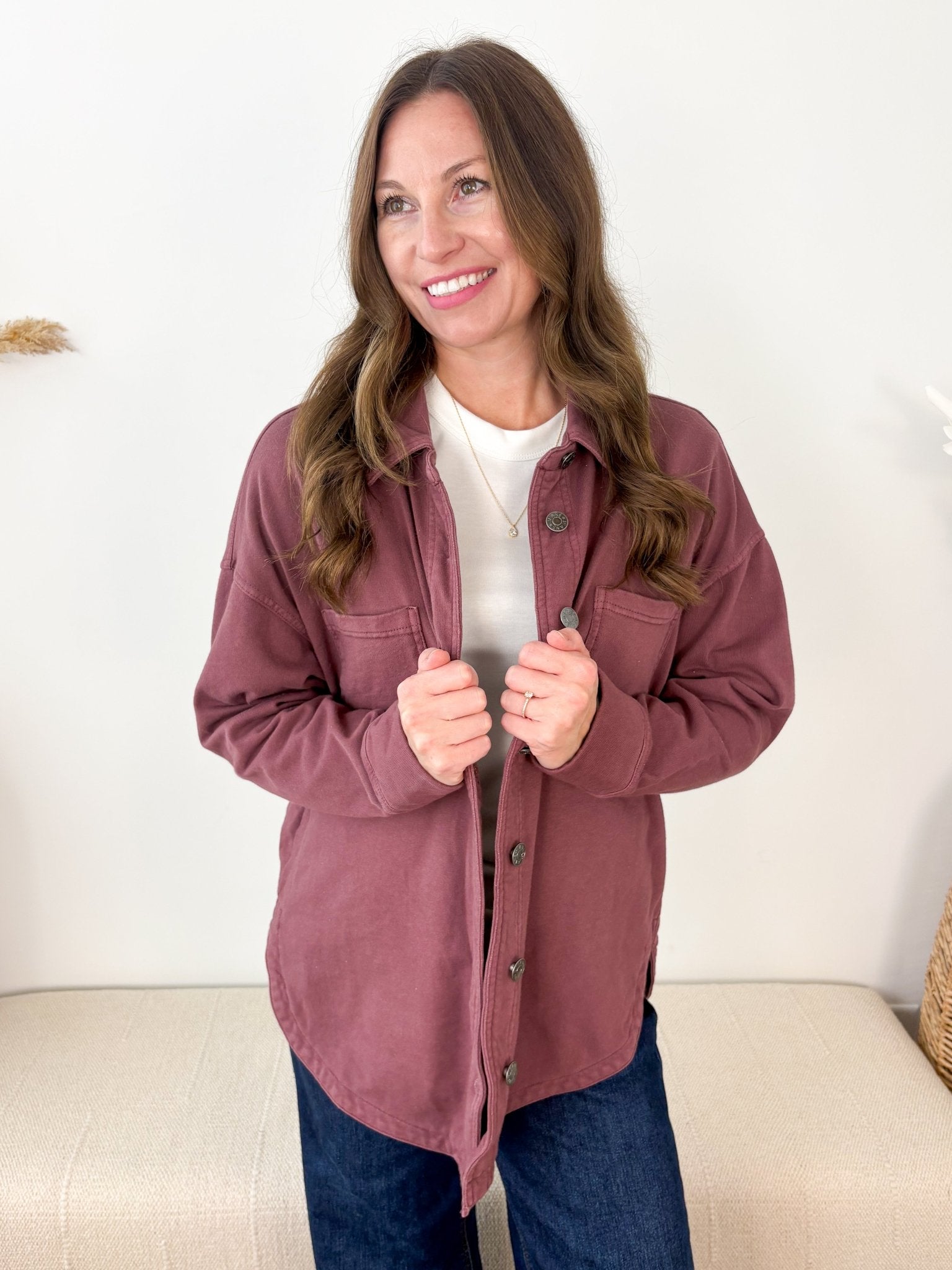 Soft Washed Denim Shacket - 4 colors! - The Nines