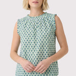 Ruffle Geo Print Top - 2 Colors! - The Nines