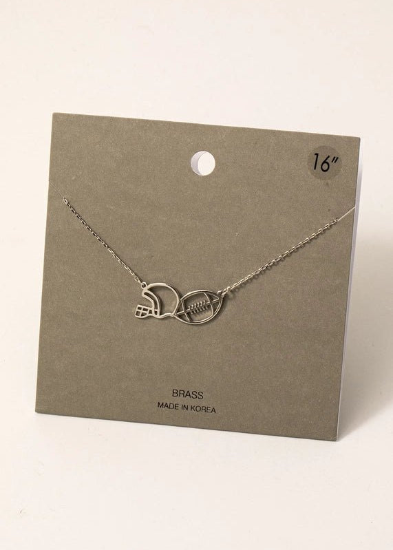 Football and Helmet Pendant Necklace - 2 colors! - The Nines