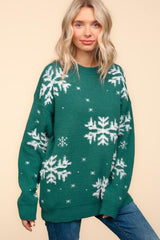 Snow Angel Hunter Green Sweater