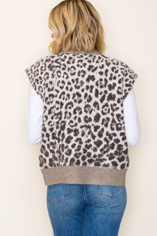 Leopard Sweater Vest - 2 Colors! - The Nines