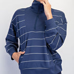 Scuba Striped Quarter Zip - 2 Colors! - The Nines