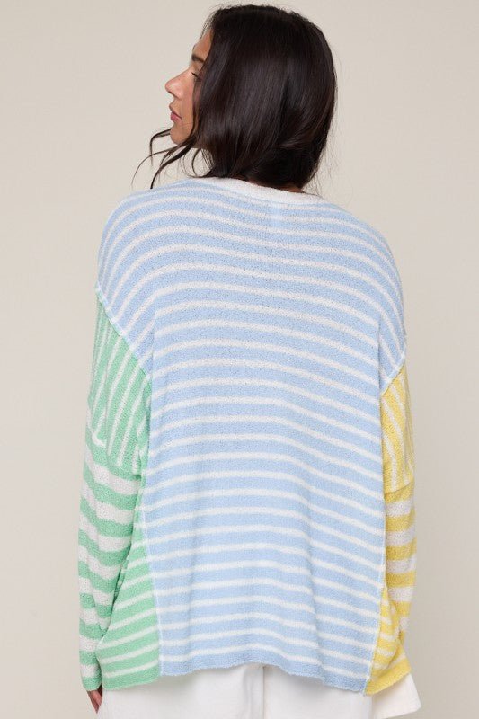 Multicolor Beachy Hi Low Sweater - The Nines