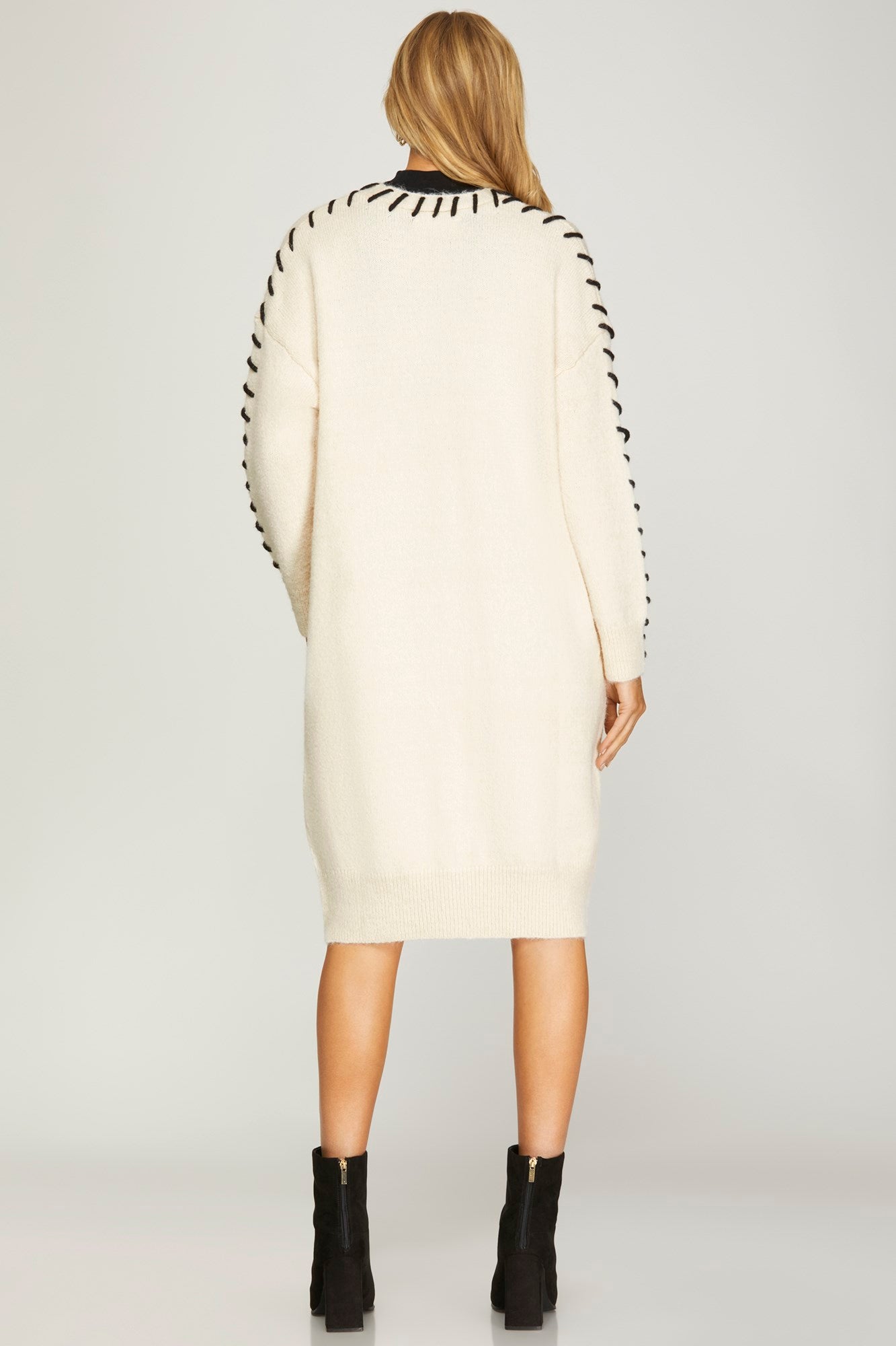 Stitched Long Cardigan - The Nines