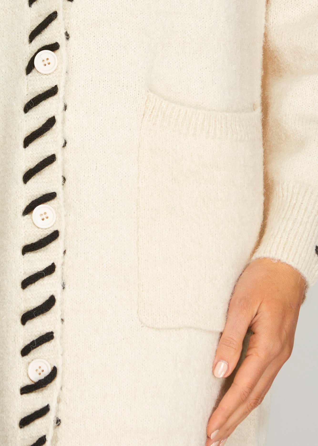 Stitched Long Cardigan - The Nines