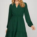 Emma Long Sleeve Dress with Pockets - 3 colors! - The Nines