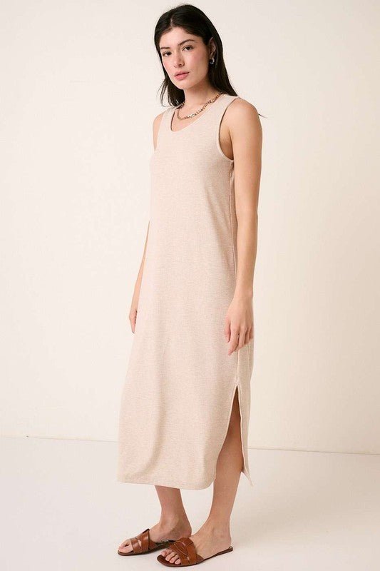 Ribbed Knit Tank Dress - 2 Colors! - The Nines