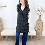 Long Side Zip Puffer Vest - The Nines
