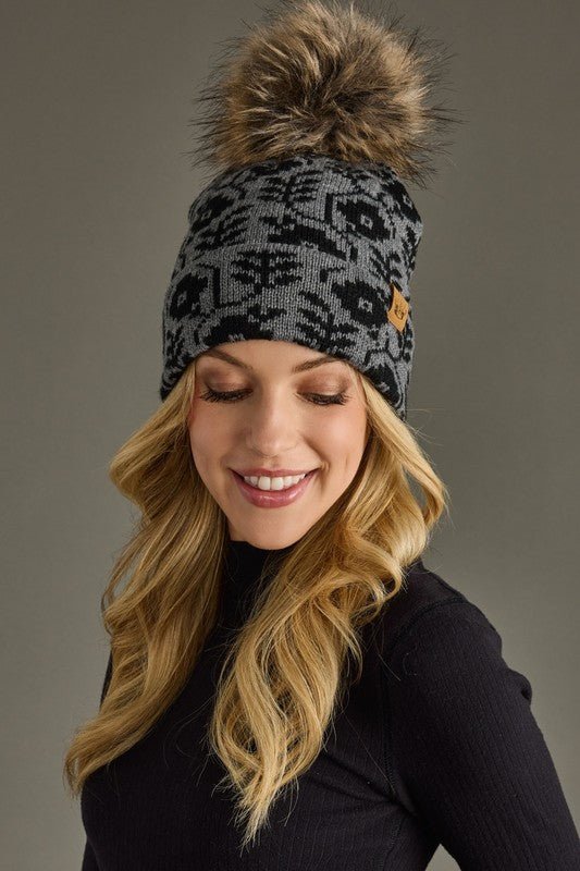Floral Pom Beanie - 2 colors! - The Nines
