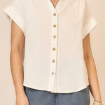 Fresh White Gauze Short Sleeve - The Nines