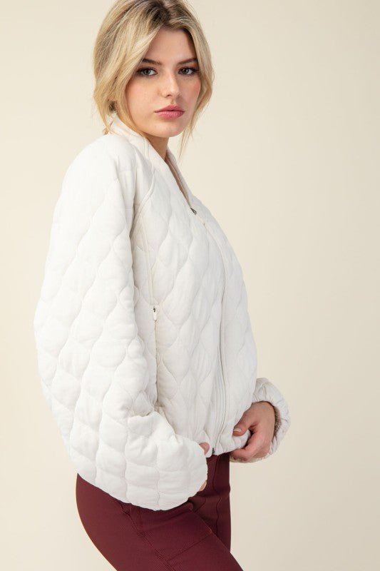 Quilted Bomber Jacket - 4 colors! - The Nines