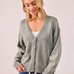 Vintage Olive Sweater Cardigan - The Nines