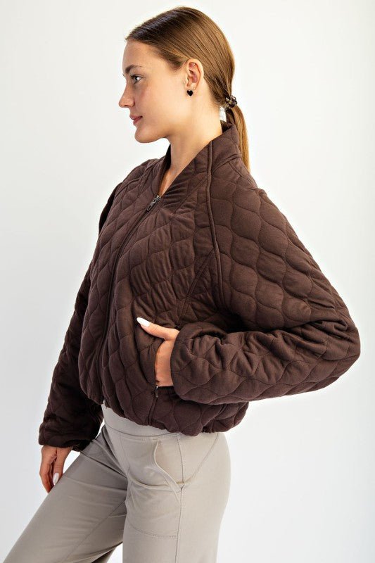 Quilted Bomber Jacket - 4 colors! - The Nines