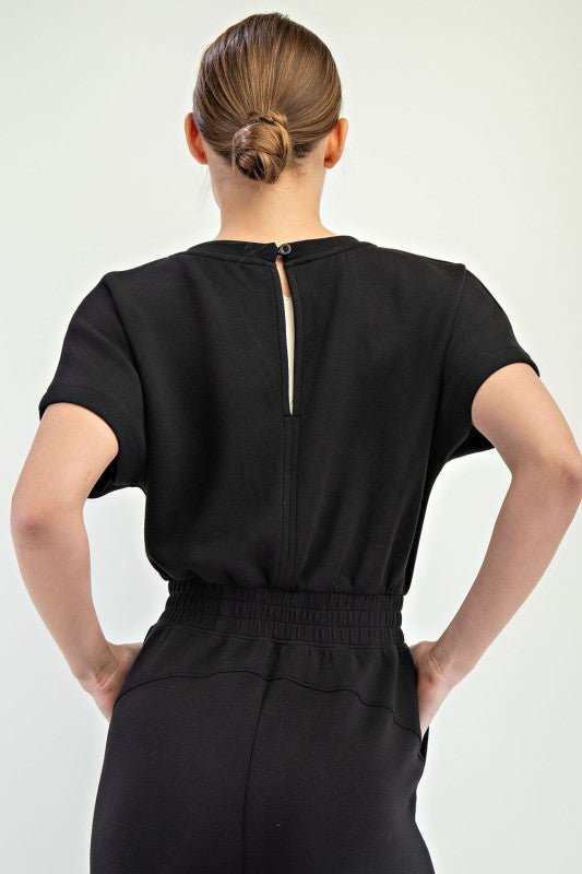 Scuba Short Sleeve Jumpsuit - The Nines