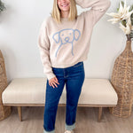 Embroidered Dog Outline Sweater - The Nines
