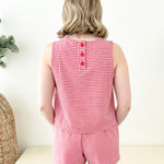 Gingham Button Top - The Nines