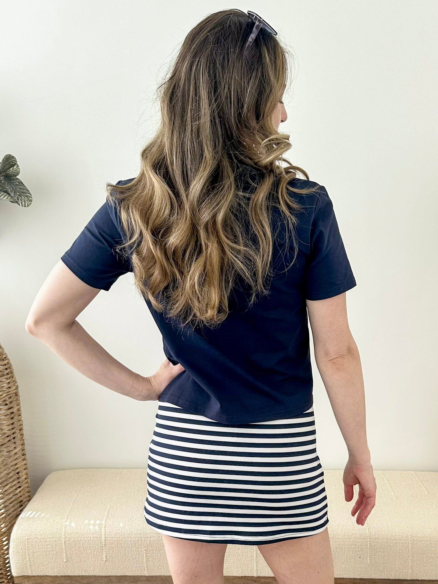USA Dog Embroidered Cropped Tee - The Nines