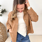 Vegan Leather Collared Jacket - The Nines