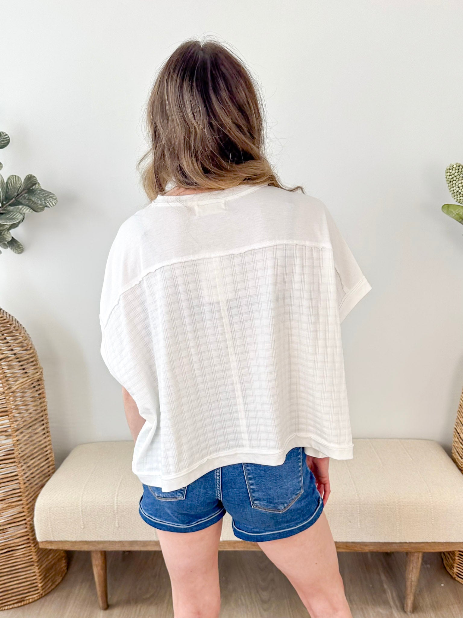 Dolman Textured Pocket Tee - The Nines