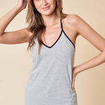 Strappy Back Striped Tank Top - 2 Colors - The Nines