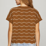 Scalloped Striped Sweater Top - 2 Colors! - The Nines