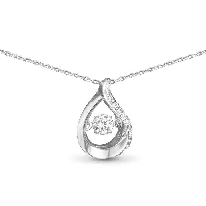 Teardrop Necklace - Silver - The Nines