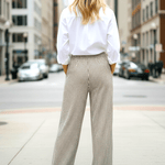Toffee Striped Drawstring Pants - The Nines