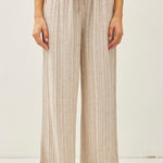 Mocha Linen Wide Leg Pants - The Nines