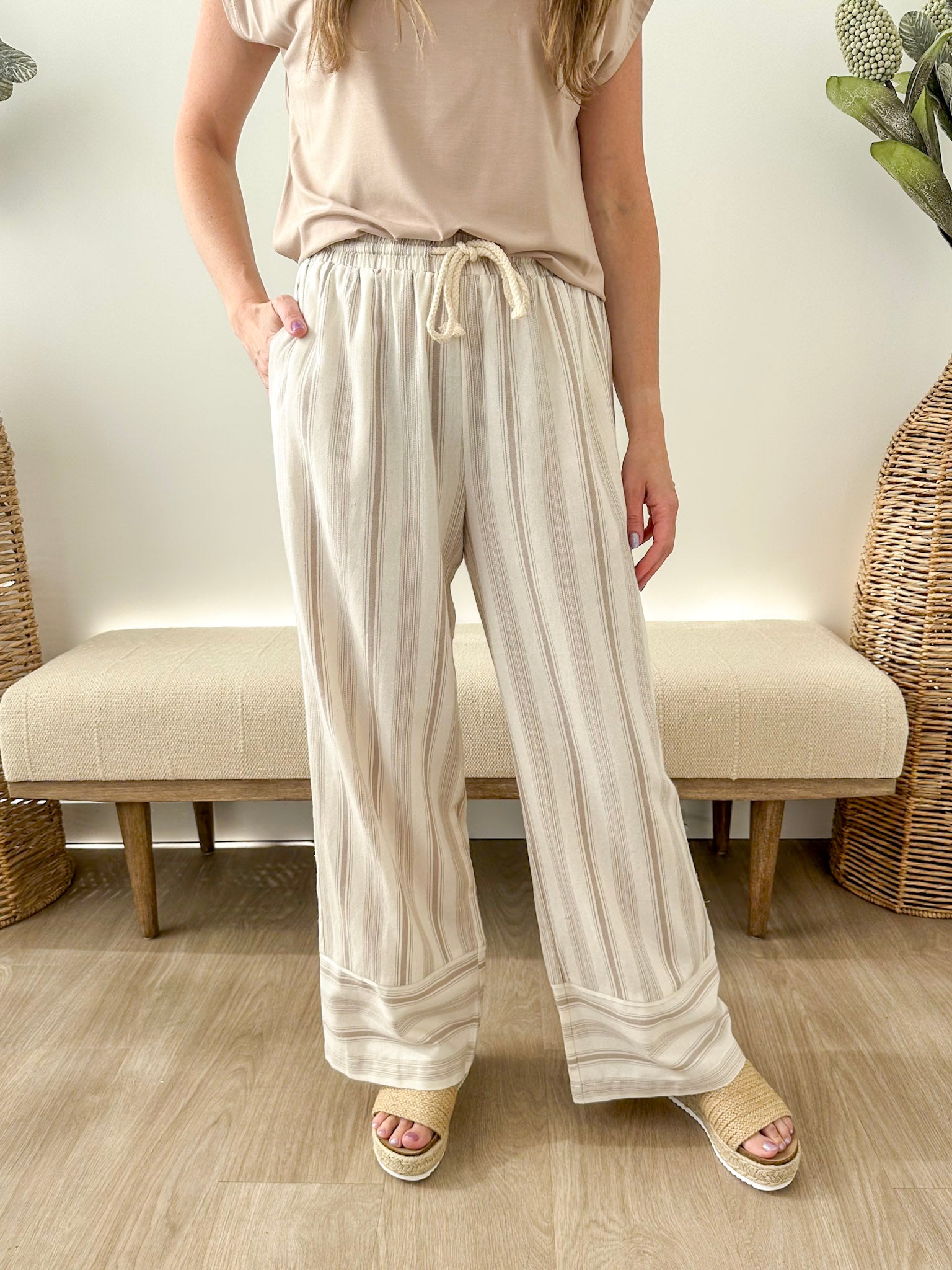Striped Palazzo Pants