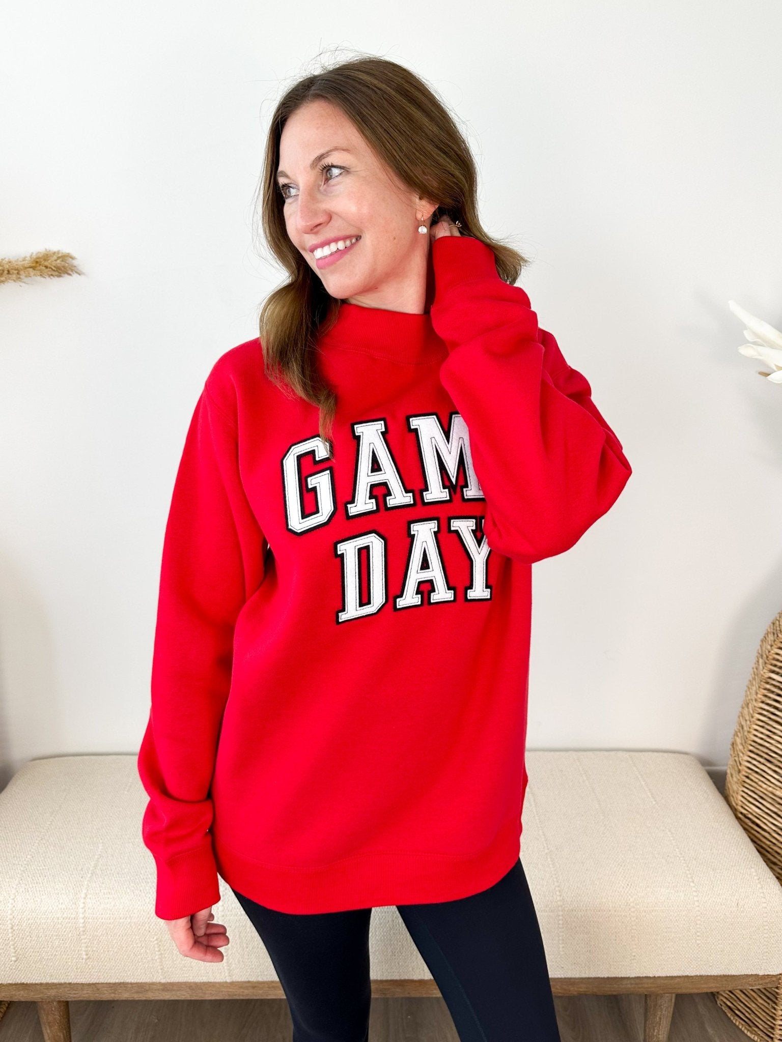 "Game Day" Mock Neck Sweatshirt - 3 colors! - The Nines