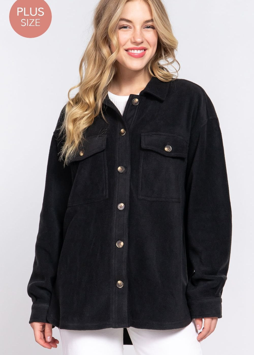Soft Fleece Shacket - The Nines