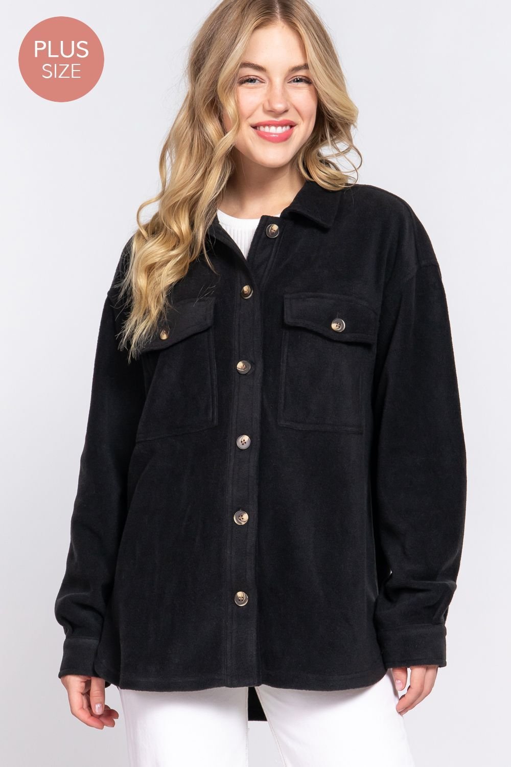 Soft Fleece Shacket - The Nines