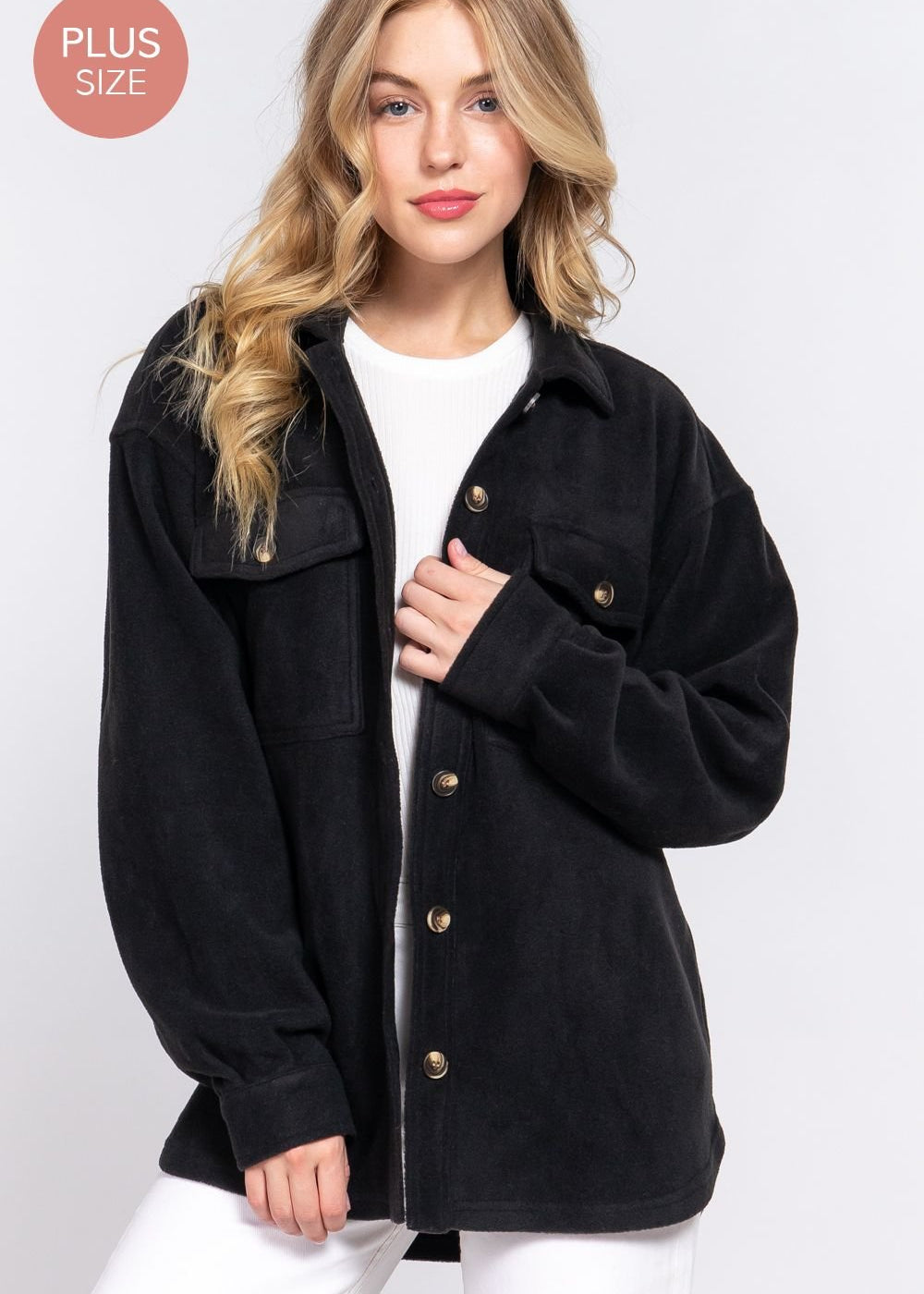 Soft Fleece Shacket - The Nines