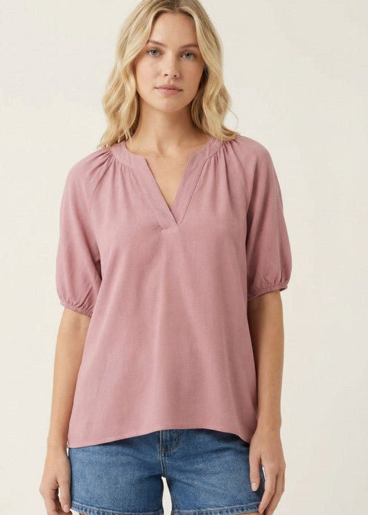Drew Split Neck Top - 2 Colors! - The Nines