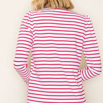 Red Scalloped V - neck Top - The Nines
