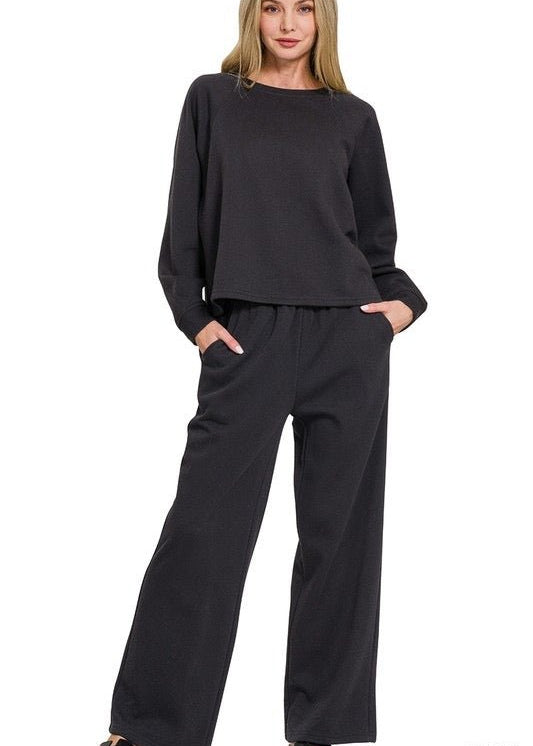 Fleece Raglan Sweatpants - 2 Colors! - The Nines