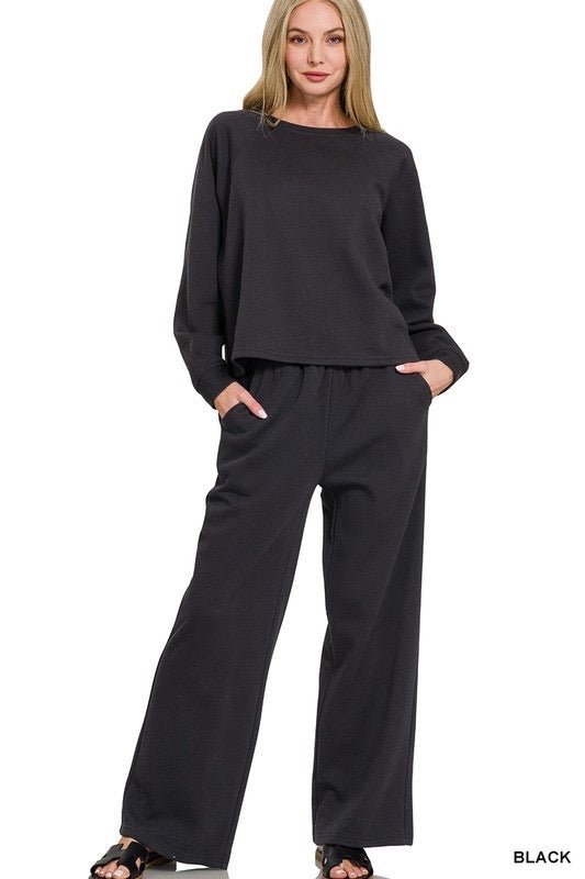 Fleece Raglan Sweatpants - 2 Colors! - The Nines